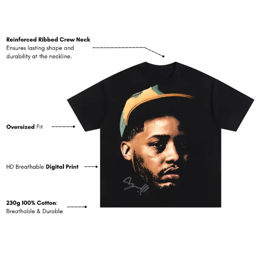 808 Mafia Boss Oversized Black Graphic Tee - Image 2
