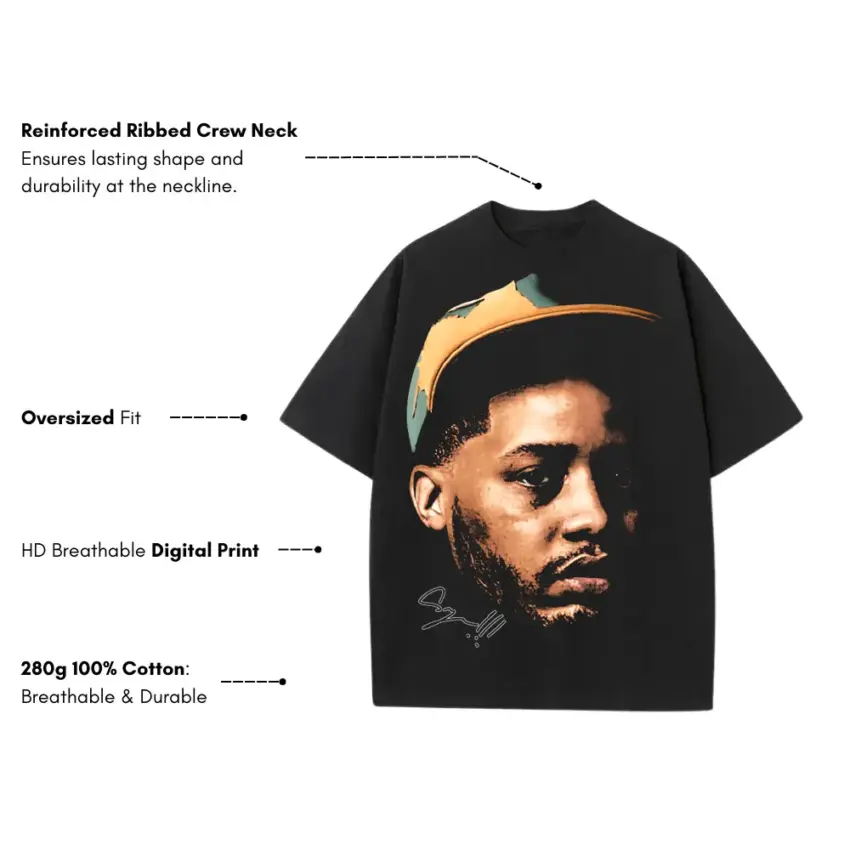808 Mafia Boss Heavyweight Oversized Black Graphic Tee - Image 5