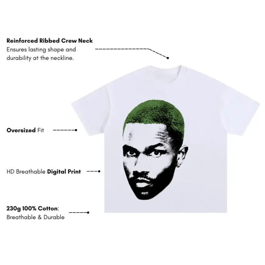 Blonde Silhouette Oversized White Graphic Tee - Image 5