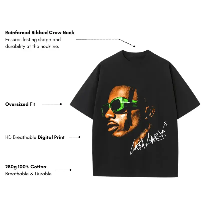Cactus Jack Heavyweight Oversized Black Graphic Tee - Image 5