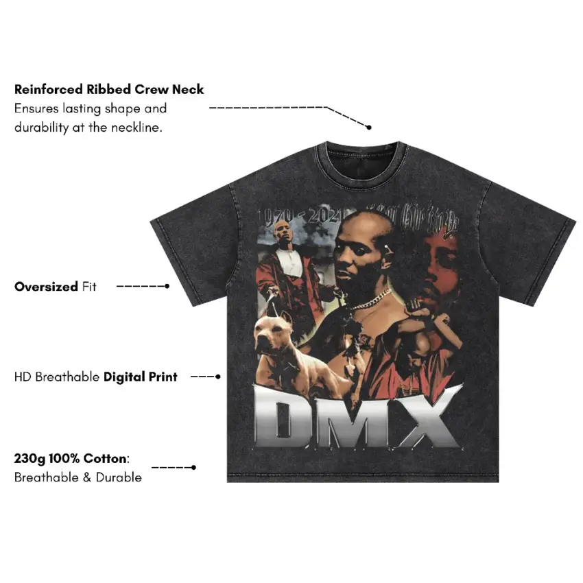 DMX Ruff Ryders Anthem Oversized Acid Wash T-shirt - Image 5