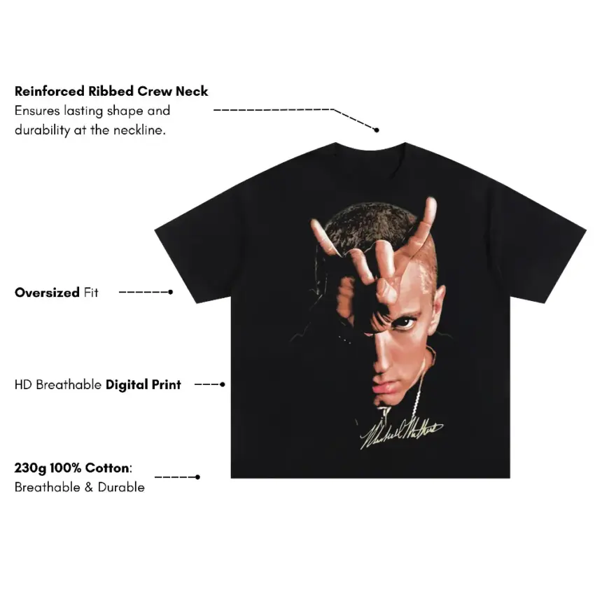 Devil In The Details Oversized Black Graphic Tee - Image 5