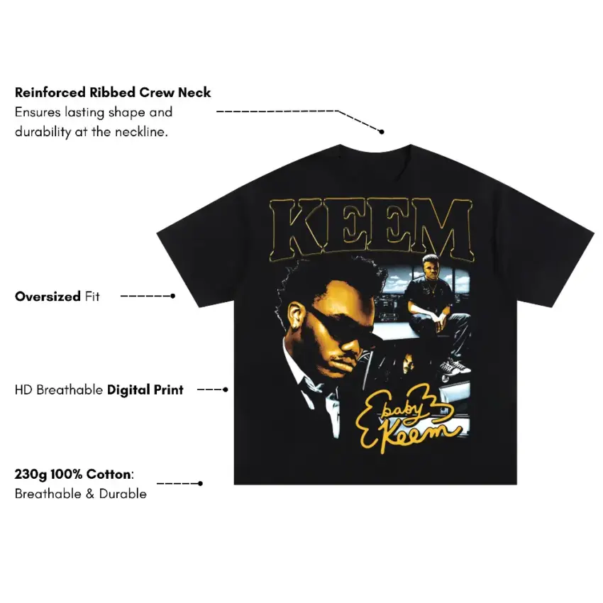 Family Ties Oversized Black Graphic Tee - Image 5