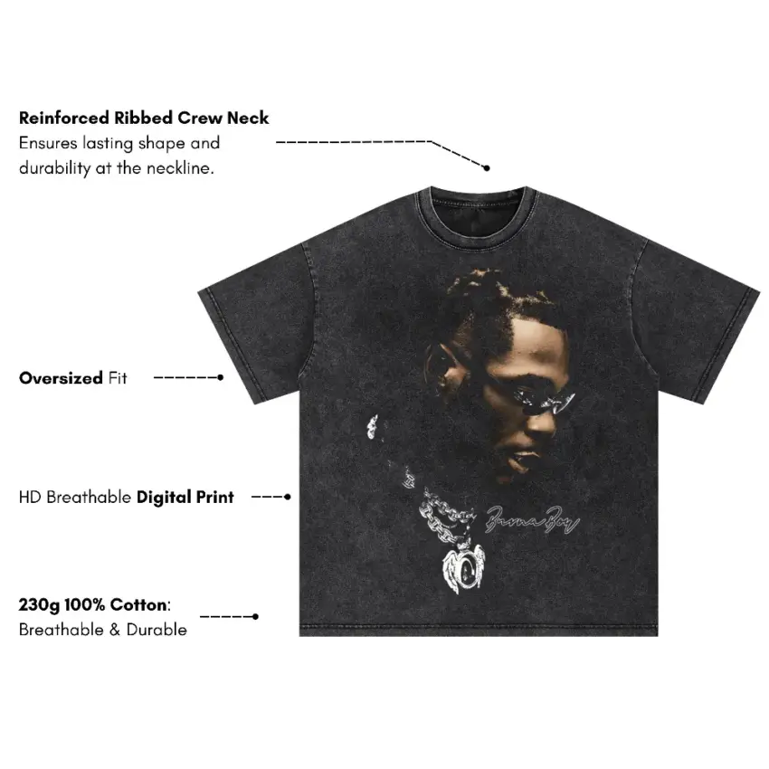 Father Of 4 Oversized Acid Wash T-shirt - Image 5