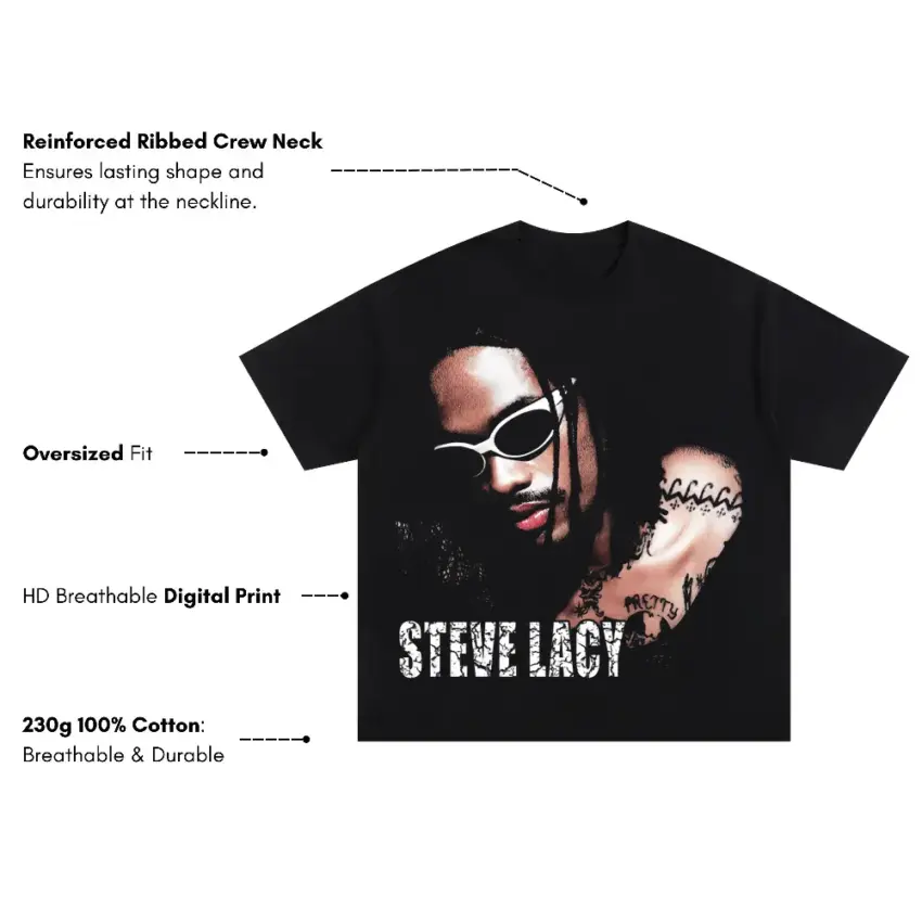 Gemini Rights Oversized Black Graphic Tee - Image 5