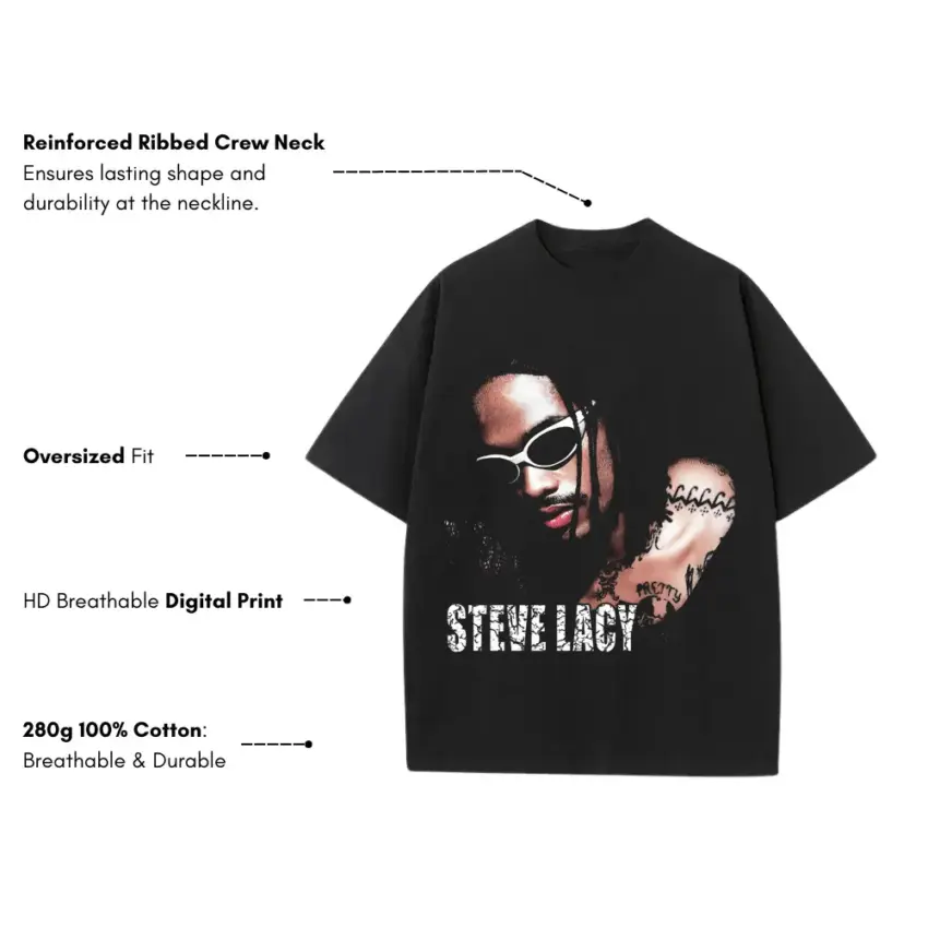 Gemini Rights Heavyweight Oversized Black Graphic Tee - Image 5