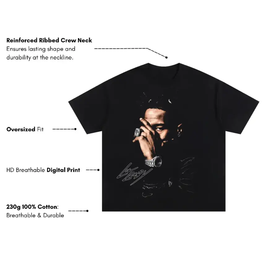 Hoodie SZN Oversized Black Graphic Tee - Image 5