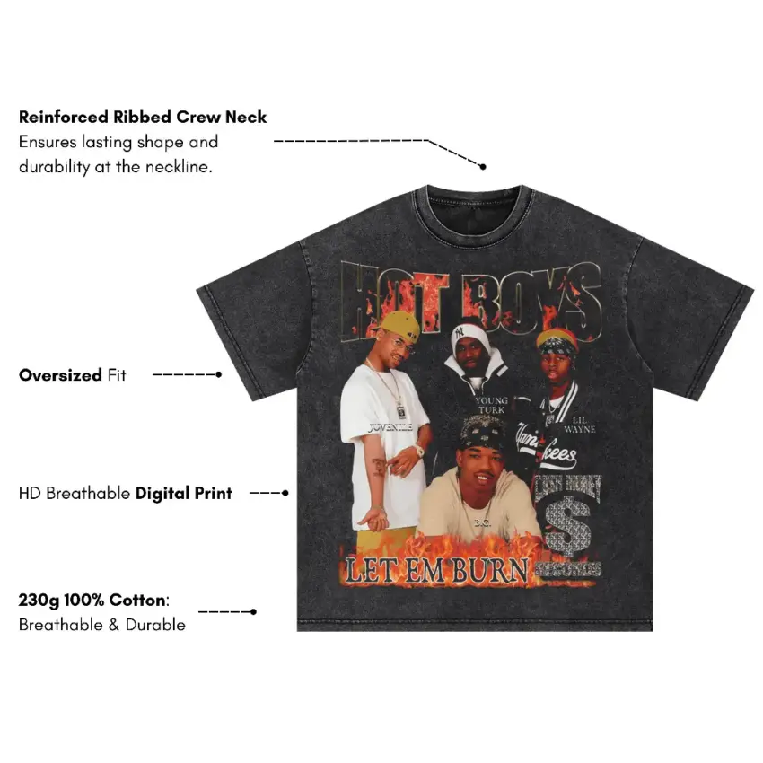 Hot Boys Get It How U Live Oversized Acid Wash T-shirt - Image 5