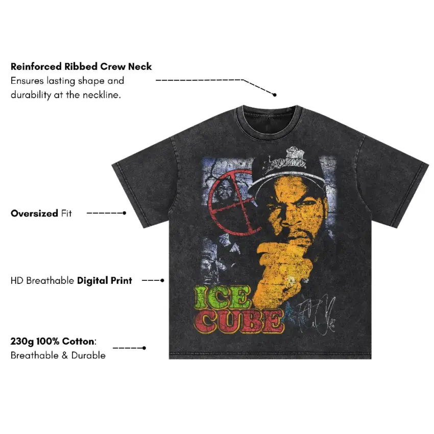 Ice Cube Chronicles Oversized Acid Wash T-shirt - Image 5