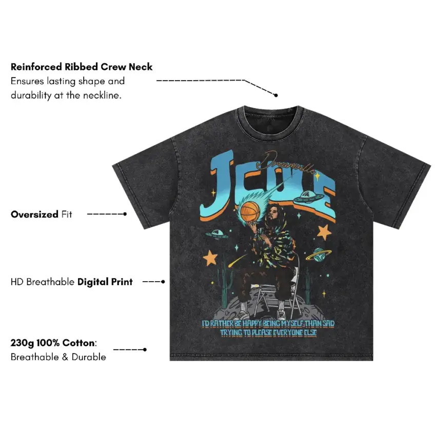 J Hope Jack In The Box Oversized Acid Wash T-shirt - Image 5