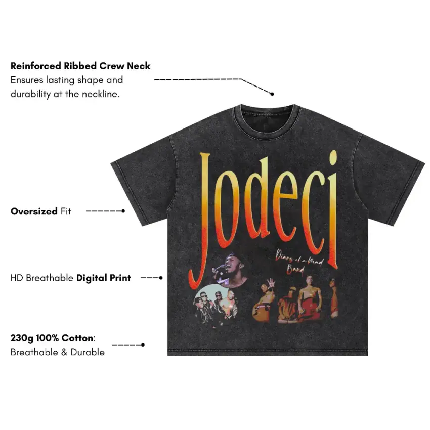 Jodeci Diary Of A Mad Band Oversized Acid Wash T-shirt - Image 5