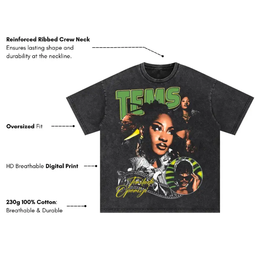 Leading Vibe Oversized Acid Wash T-shirt - Image 5