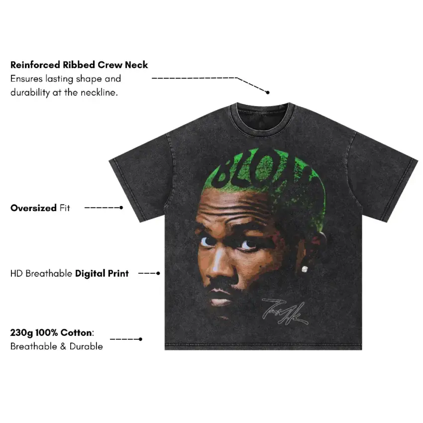 Lil Baby Glow Up Oversized Acid Wash T-shirt - Image 5
