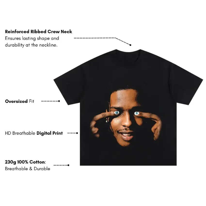 Lord Pretty Flacko Oversized Black Graphic Tee - Image 5