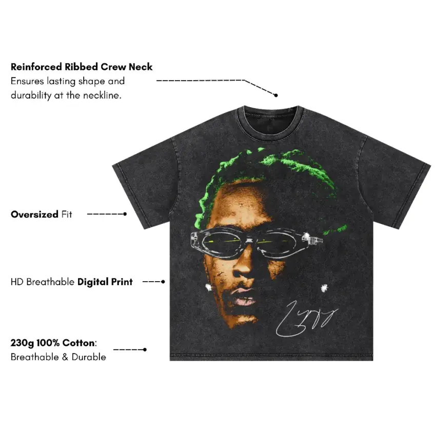 Luv Is Rage Oversized Acid Wash T-shirt - Image 5