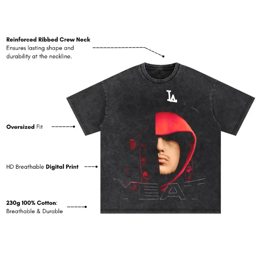 Lyfe Style Oversized Acid Wash T-shirt - Image 5