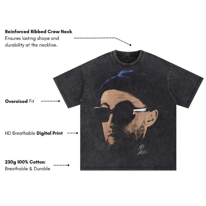 Mac Miller Self Care Oversized Acid Wash T-shirt - Image 5