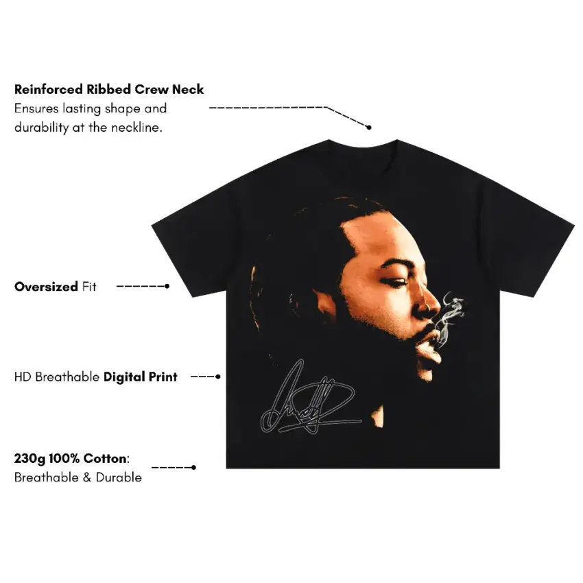Meet The Woo Oversized Black Graphic Tee - Image 5