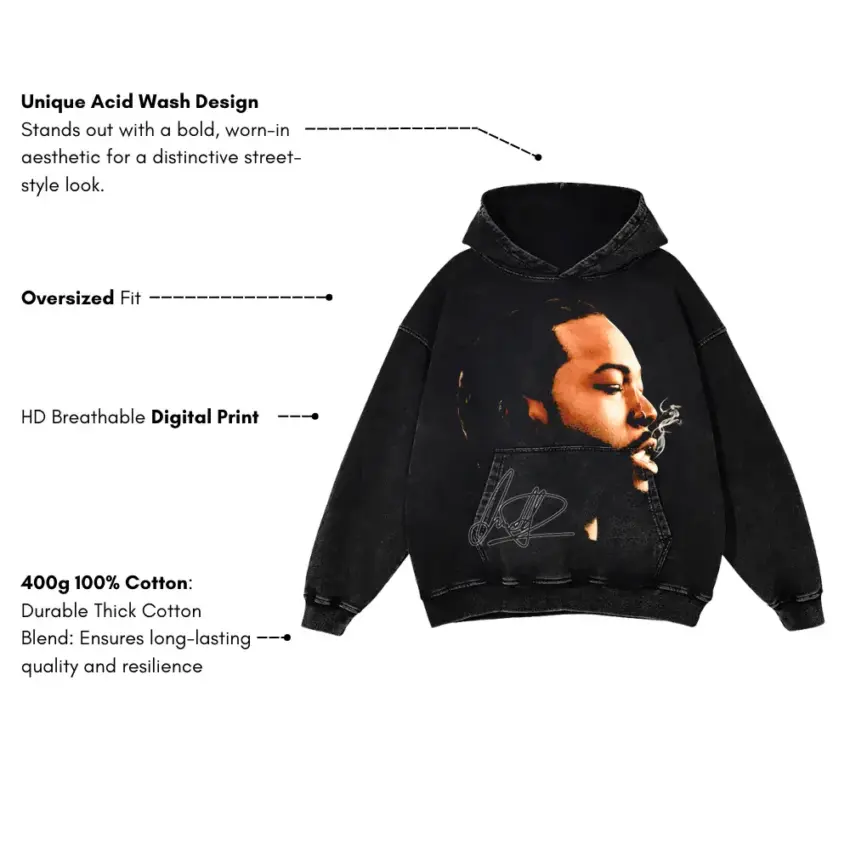 Meet The Woo Aicd Wash Oversized Hoodie - Image 5