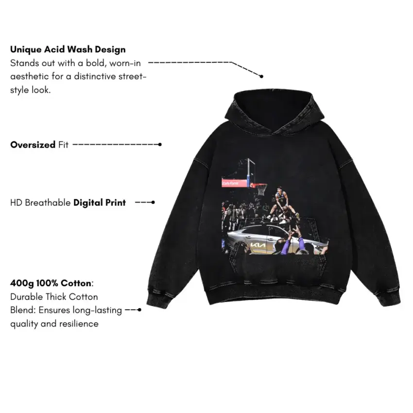 Morant Mayhem Aicd Wash Oversized Hoodie - Image 5