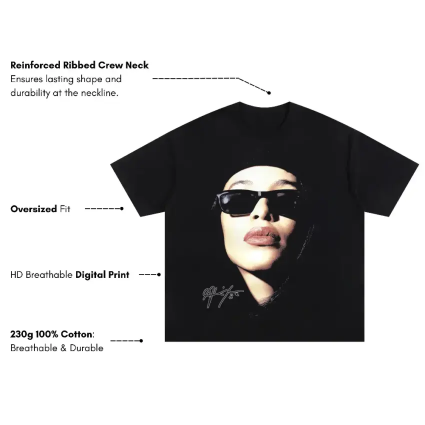 Motomami Oversized Black Graphic Tee - Image 5