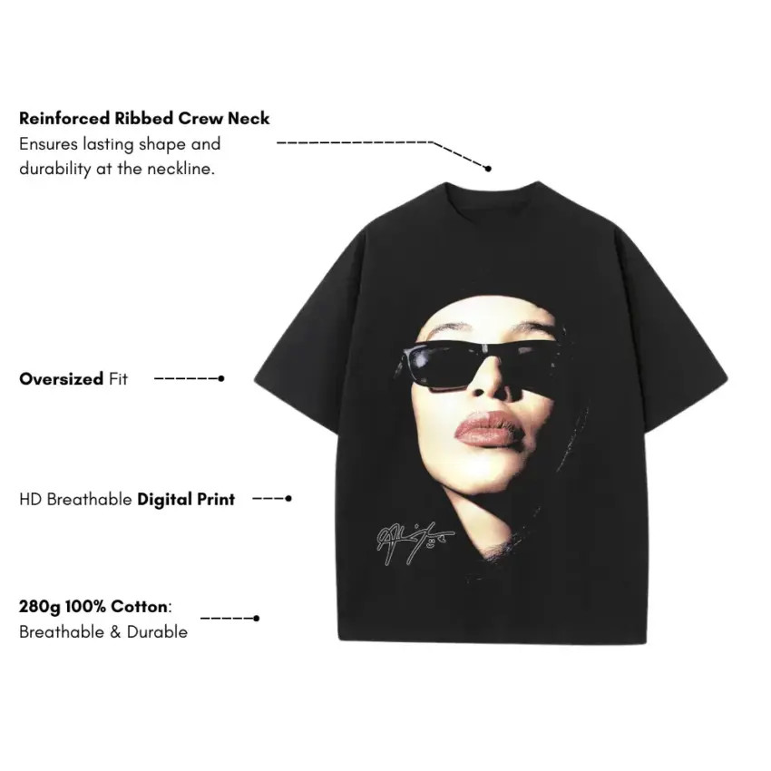 Motomami Heavyweight Oversized Black Graphic Tee - Image 5