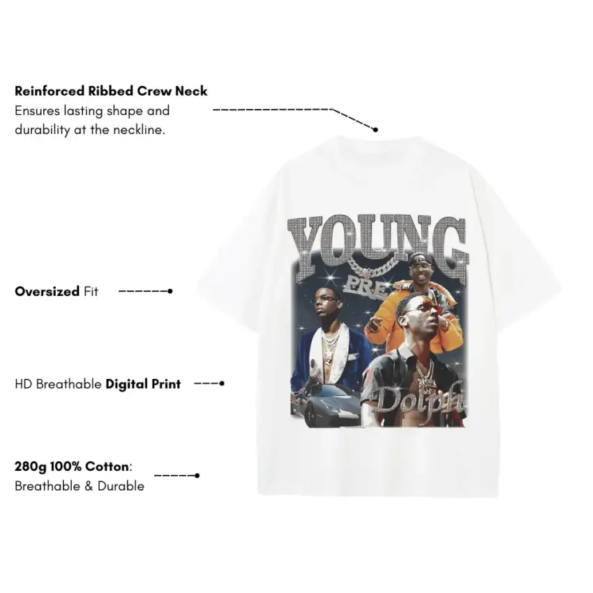 Paper Route Royalty Heavyweight Oversized White Graphic Tee - Image 5