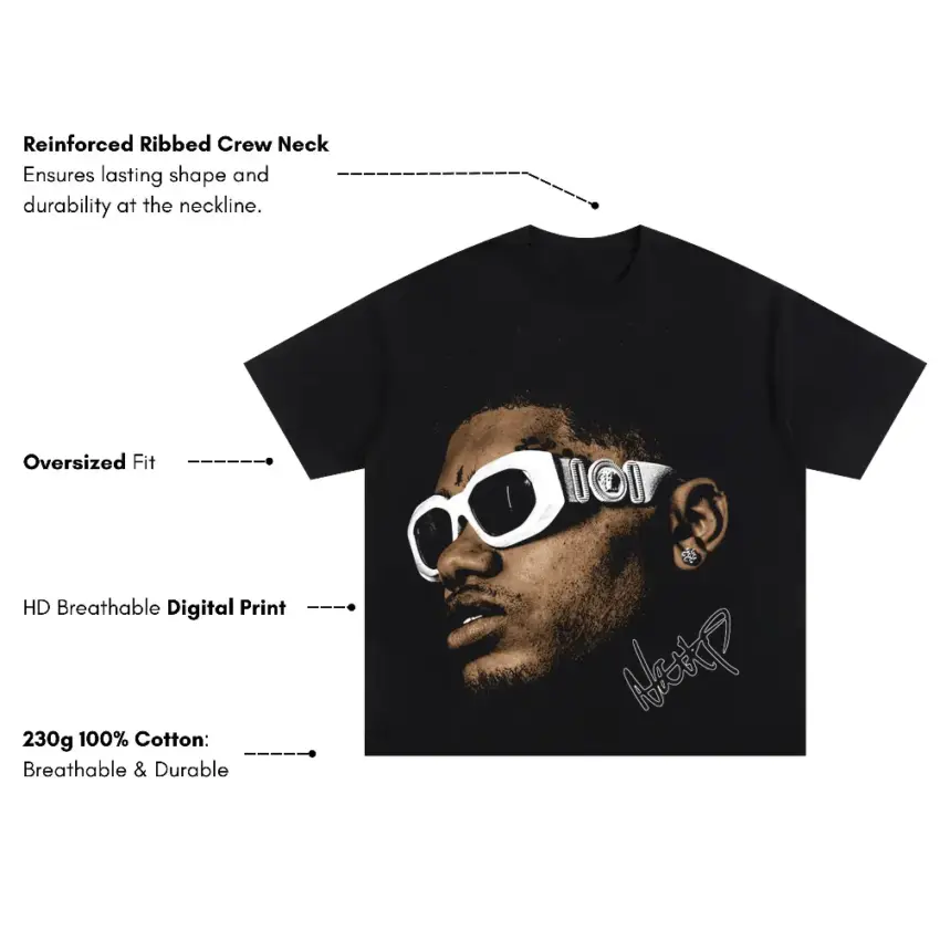 Project X Oversized Black Graphic Tee - Image 5