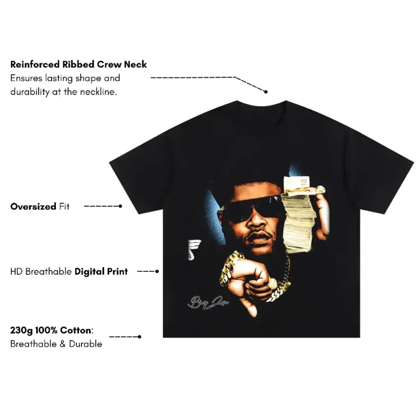 Reasonable Doubt Oversized Black Graphic Tee - Image 5