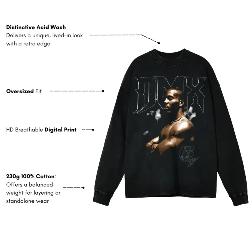 Ruff Ryders Anthem Aicd Wash Oversized Long Sleeve Shirt - Image 5