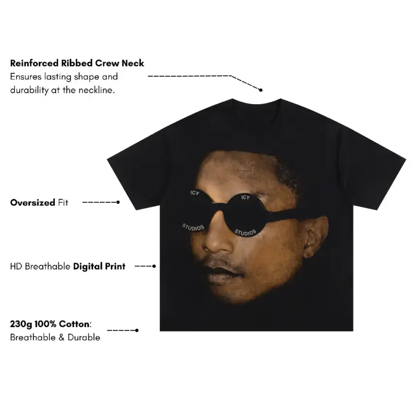 Skateboard P Oversized Black Graphic Tee - Image 5