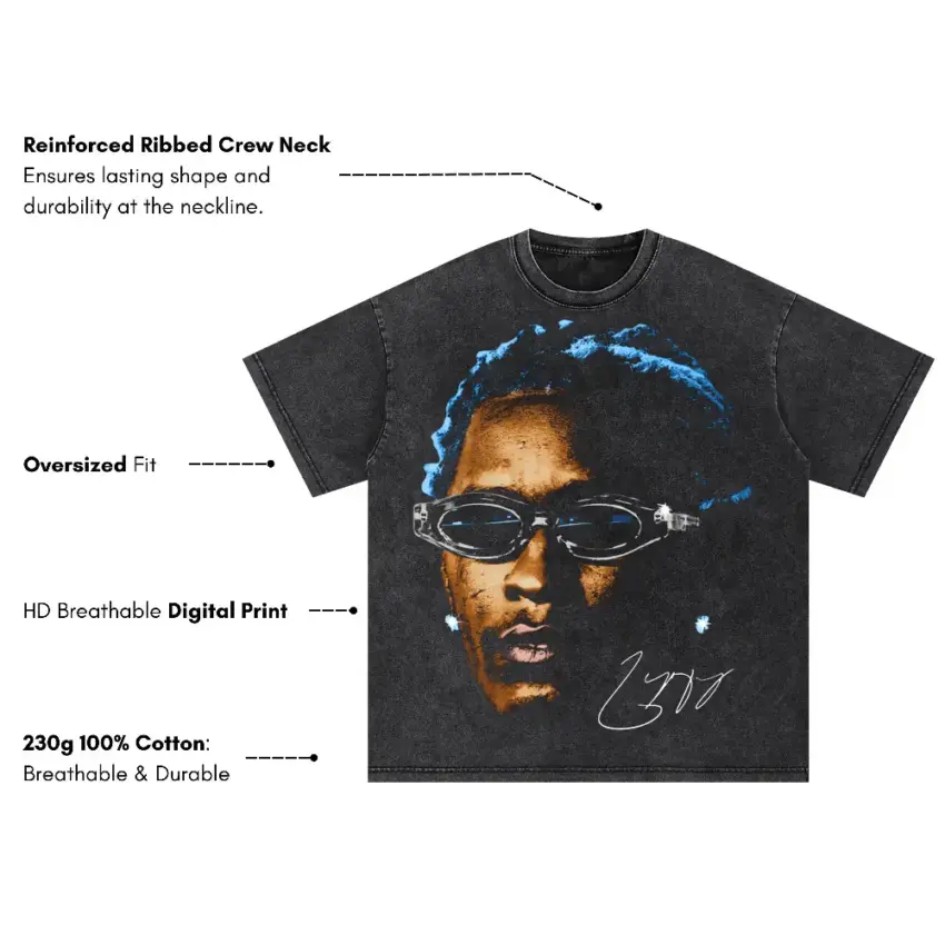 Slime Season Oversized Acid Wash T-shirt - Image 5