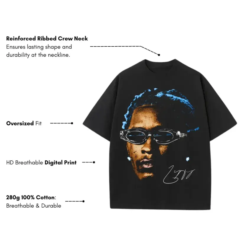 Slime Season Heavyweight Oversized Black Graphic Tee - Image 5