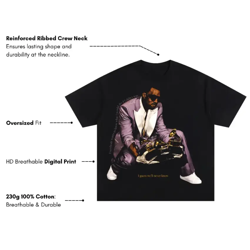 Take Care Era 2 Oversized Black Graphic Tee - Image 5