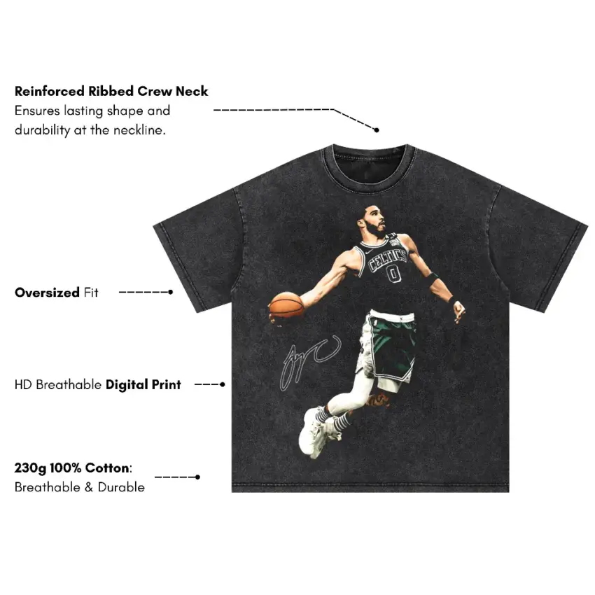 Tatum Takeover Oversized Acid Wash T-shirt - Image 5