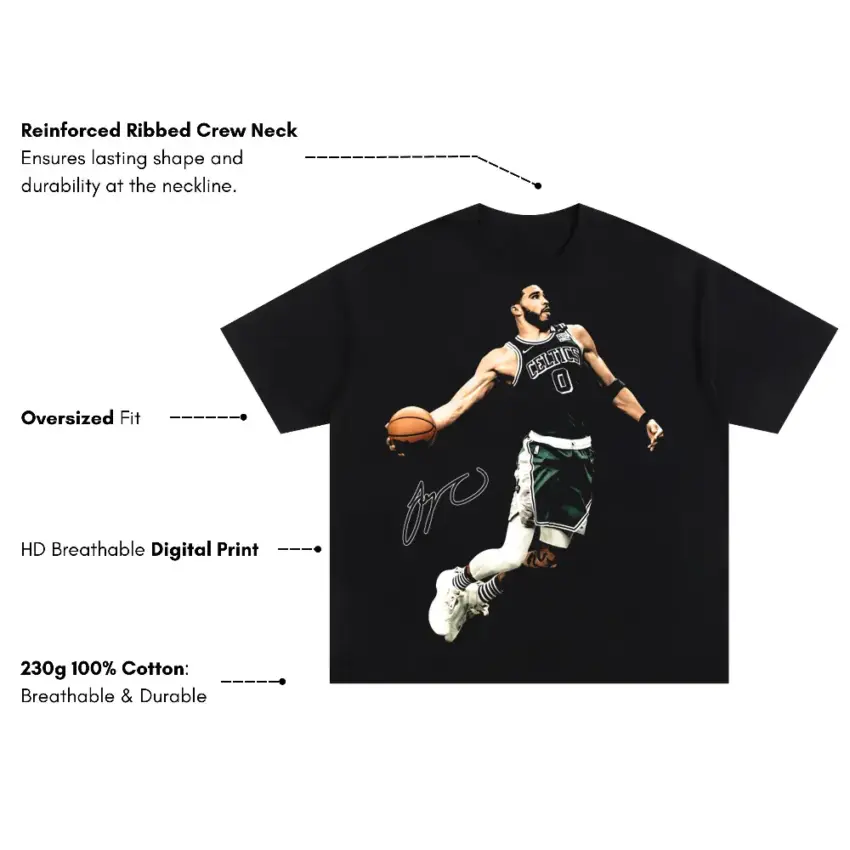 Tatum Takeover Oversized Black Graphic Tee - Image 5