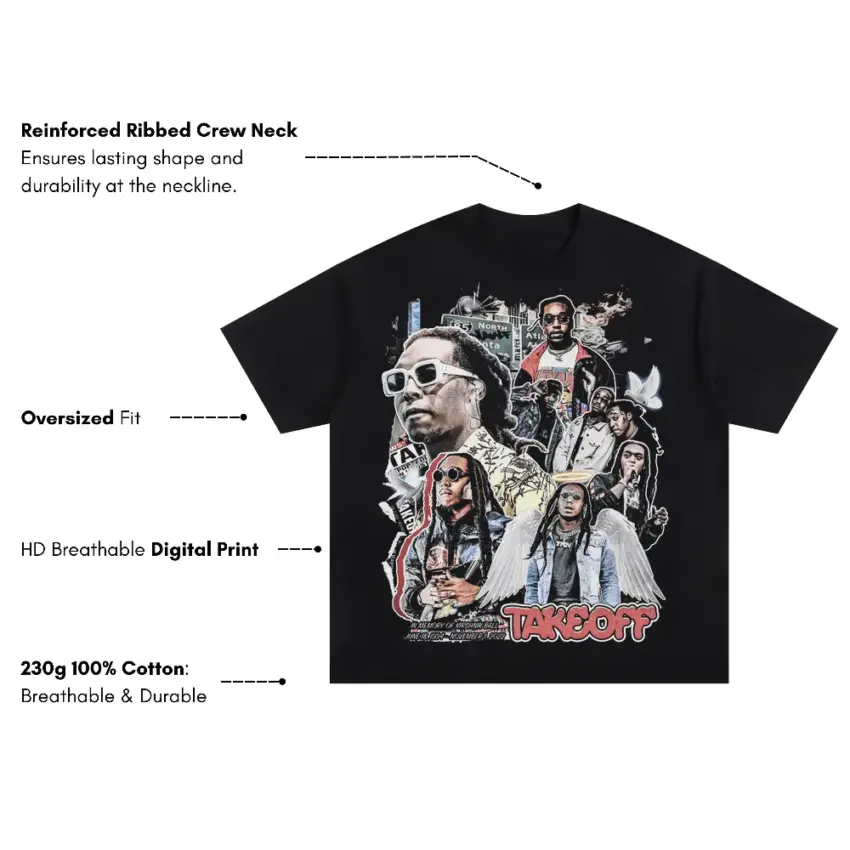 Tee Grizzley Built For Whatever Oversized Black Graphic Tee - Image 5