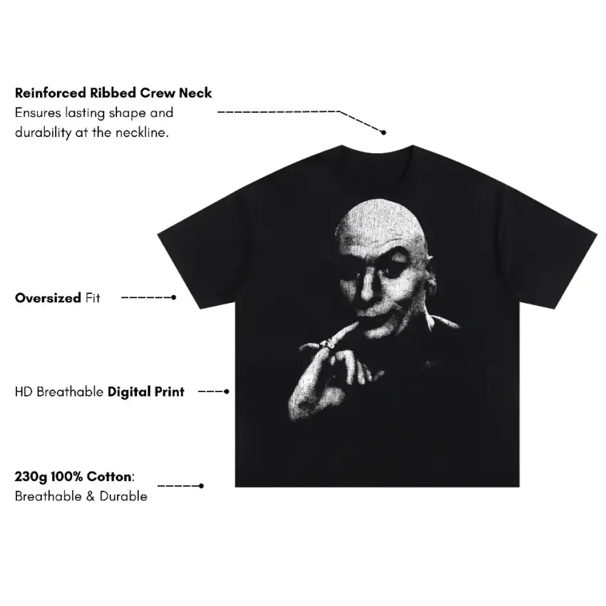 The Alchemist Oversized Black Graphic Tee - Image 5