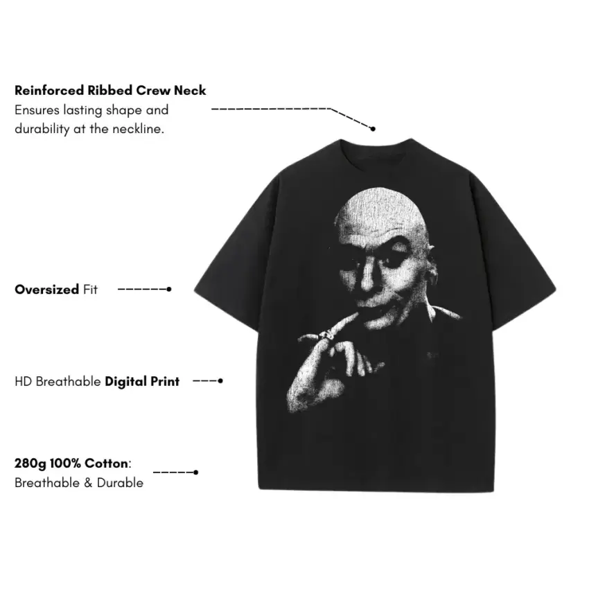 The Alchemist Heavyweight Oversized Black Graphic Tee - Image 5