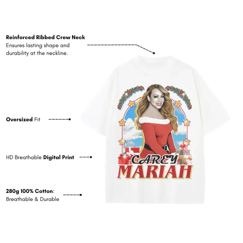 The Emancipation Of Mimi Heavyweight Oversized White Graphic Tee - Image 5