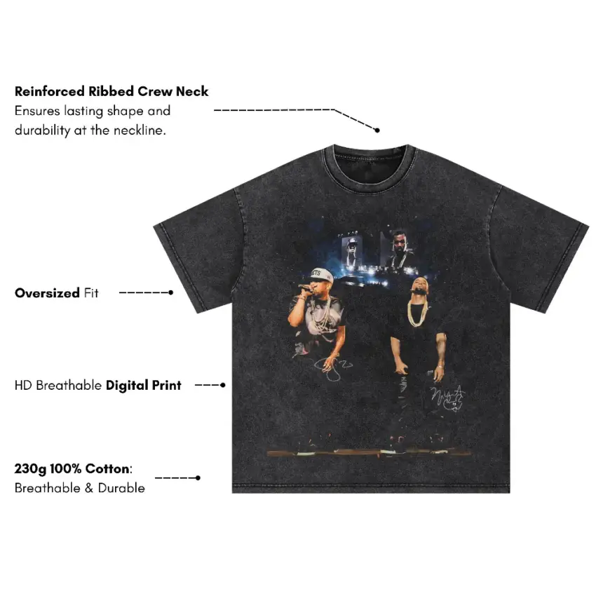 The Notorious BIG Ready To Die Oversized Acid Wash T-shirt - Image 5