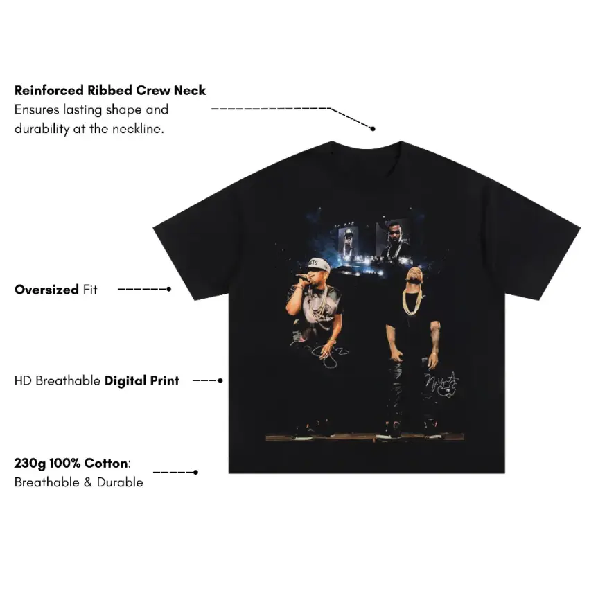 The Notorious BIG Ready To Die Oversized Black Graphic Tee - Image 5