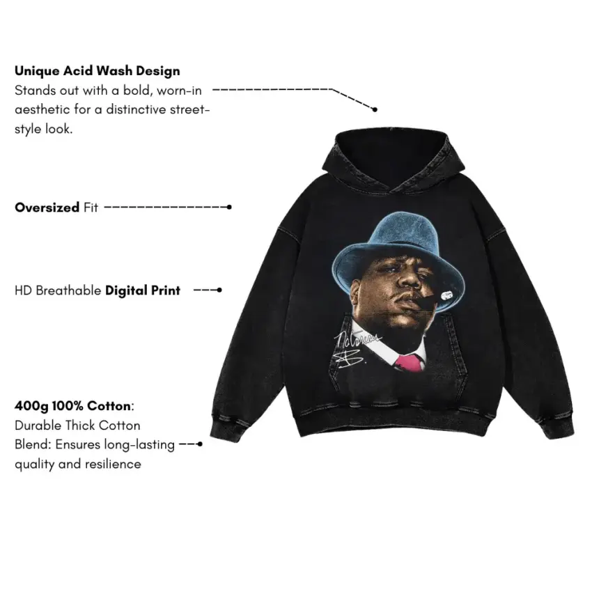 Twista Overnight Celebrity Aicd Wash Oversized Hoodie - Image 5