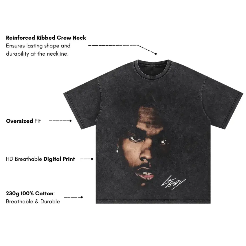 Voice Of The Heroes Oversized Acid Wash T-shirt - Image 5