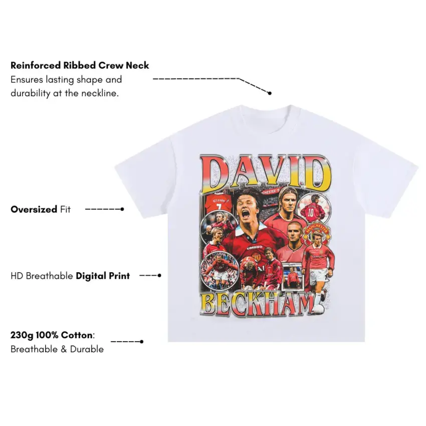 The Goldenballs Legacy Oversized White Graphic Tee - Image 2
