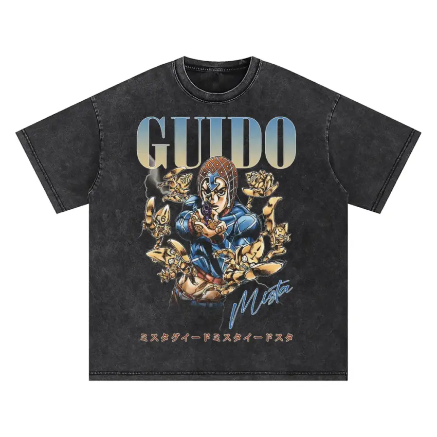 Pistols Of The Spider Verse Oversized Acid Wash T-shirt