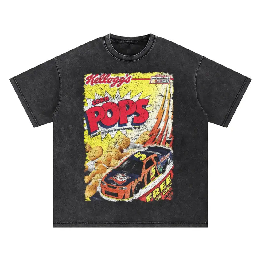 Formula Racing Pops Oversized Acid Wash T-shirt