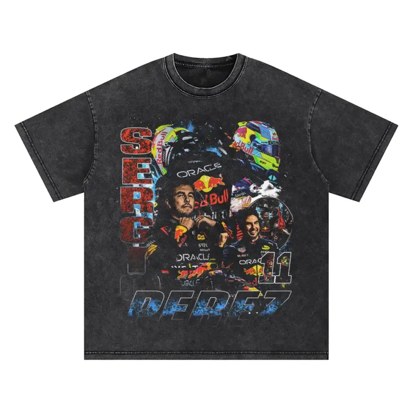 Perez Oracle Racer Oversized Acid Wash T-shirt