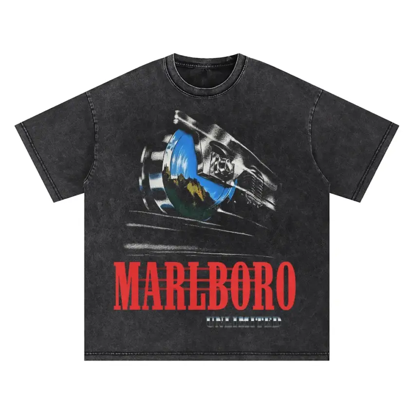 Marlboro Unlimited Speedway Oversized Acid Wash T-shirt