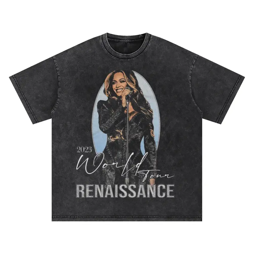 Beyonce Renaissance World Tour Oversized Acid Wash T-shirt